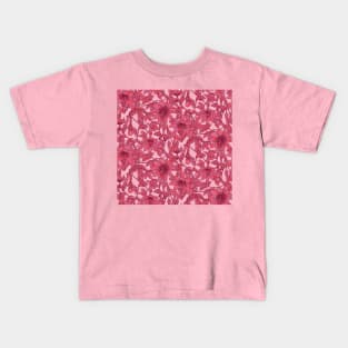 Hot Pink Passion Fruit Flowers Kids T-Shirt